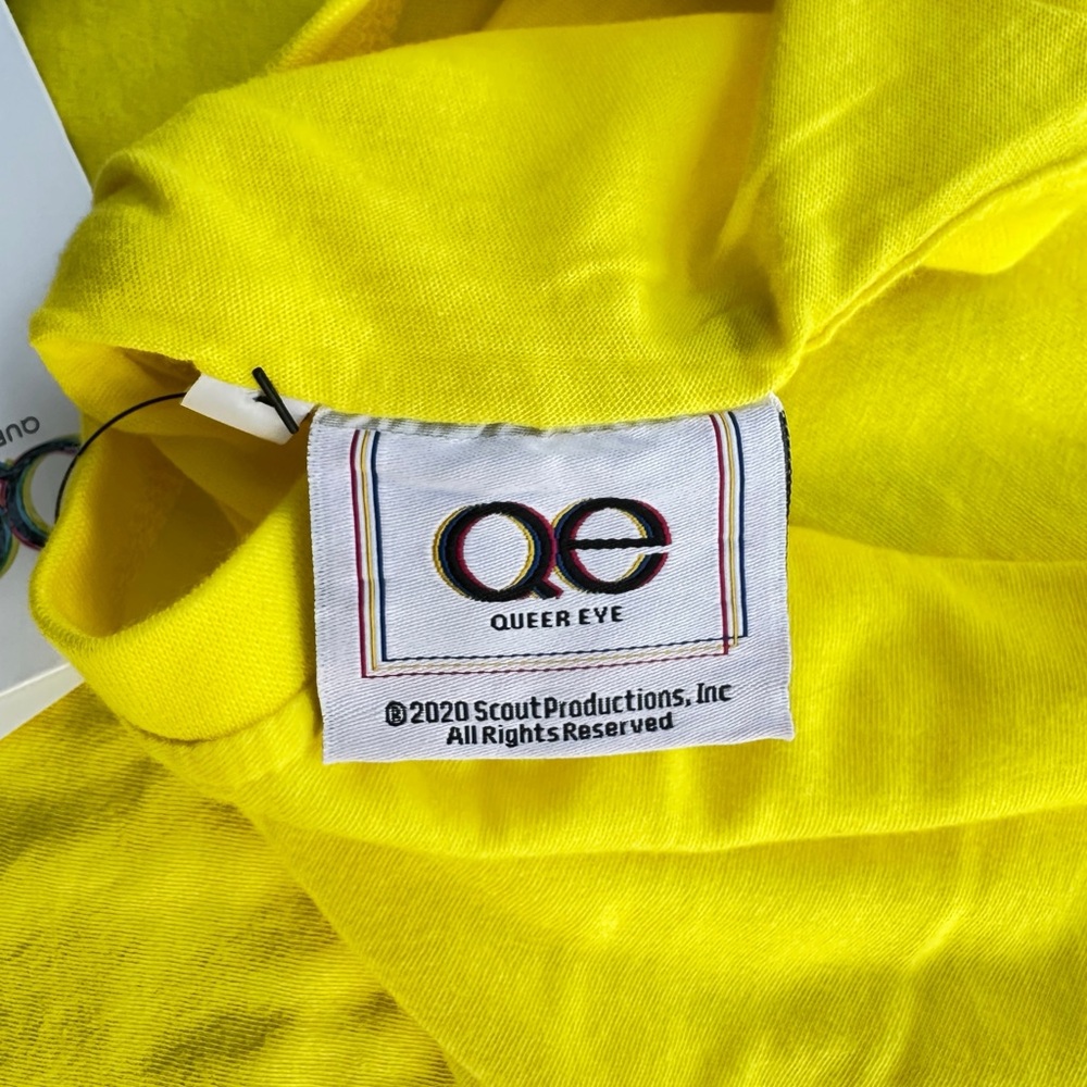 Queer Eye Bright Yellow Short Sleeve Cotton Unisex Choose Kindness Tee Size XL - Picture 4 of 5
